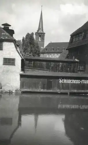 Allemagne foto city1965 Erfurt church view and river barn
