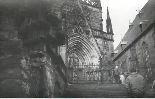 Allemagne foto city1965 Erfurt cathedral entrance