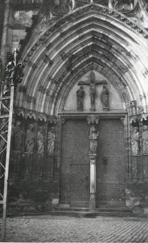 Allemagne foto city1965 Erfurt cathedral entrance