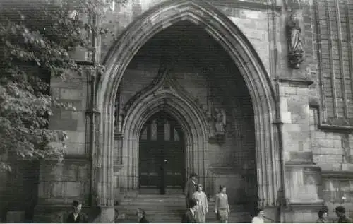 Allemagne foto city1965 Erfurt cathedral entrance