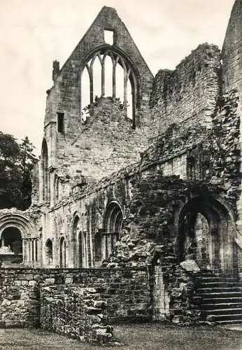 Scotland Dryburgh Abbey Cloister east side view ruins