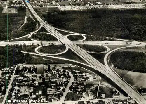 Germany Oberhausener Kreuz aerial view