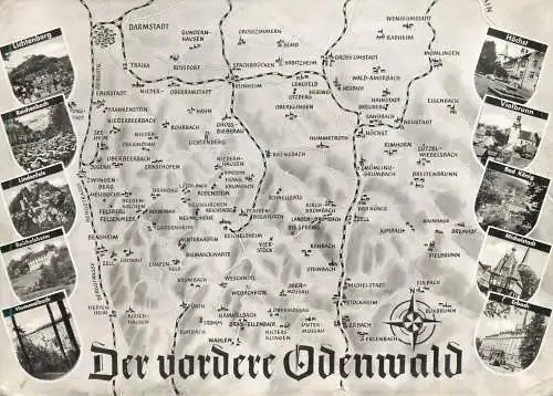 Germany Odenwald region map