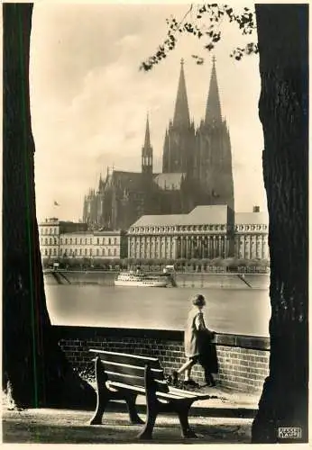 Germany Koln am Rhein Kolner Stadtansichten "Rheinansicht"