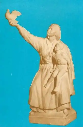 Fine arts postcard sculpture Ion Jalea Peace