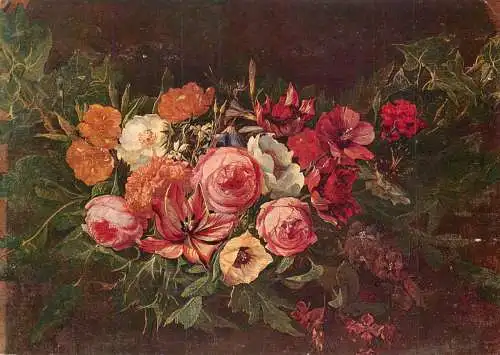 Fine arts postcard paintings J. Galle flowers