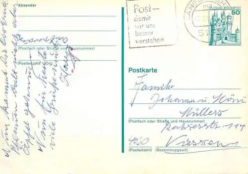 Postal services stationery postcard Hungary personal corespondence