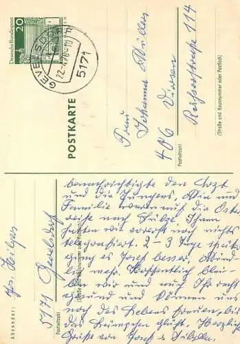 Postal services stationery postcard Hungary personal corespondence 1970