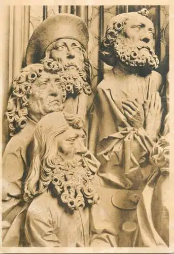 Fine art sculpture postcard Weltkunstkarte Tilman 4 apostel aus dem abendmahl