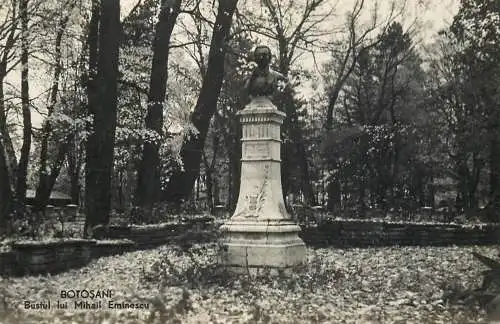 Romania Botosani bustul lui Eminescu