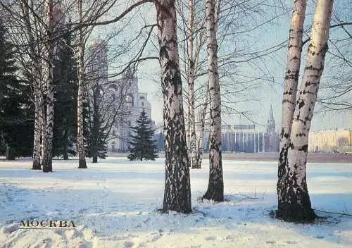 Russia Moscow winter scene