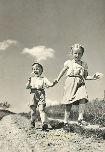 Children types boy and girl photo W. Studer