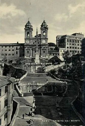 Italy Roma Trinita dei Monti overview