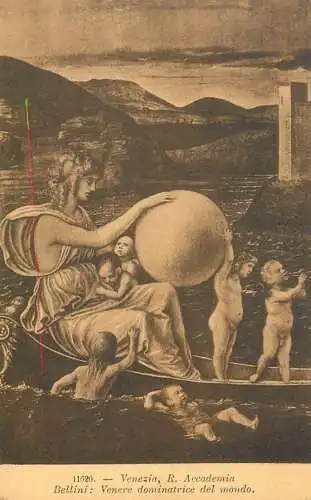 Venezia fine art postcard R. Accademia Bellini venere dominatrice del mondo
