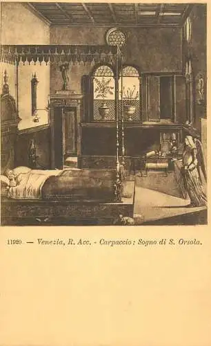Venezia fine art postcard R. Accademia Carpaccio Soyno di S. Orsola