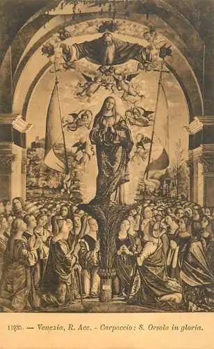 Venezia fine art postcard R. Accademia Carpaccio S. orsola in gloria