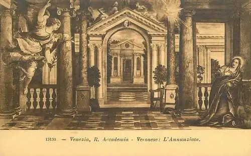 Venezia fine art postcard Veronese lÁnnunziata