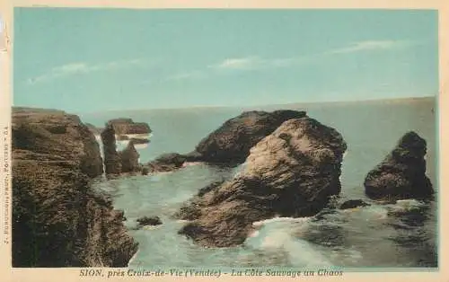 France Vendee Sion pres Croix de Vie la Cote Sauvage au Chaos