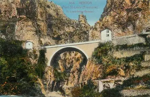 France Alpes maritimes Menton Frontiere Pont St. Louis Frontiere St. Lewis bridge
