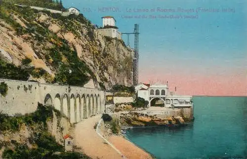 France Alpes maritimes Menton le casino et Rochers Rouges