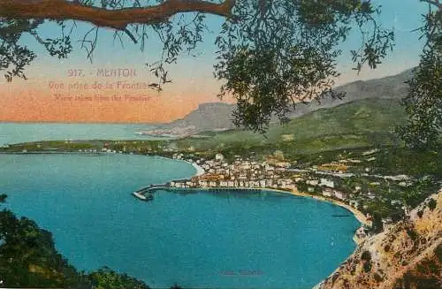 France Alpes maritimes Menton vue prise de la frontiere