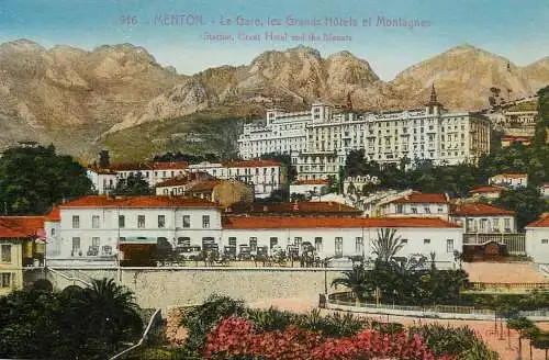 France Alpes maritimes Menton la Gare Grands Hotels et Montagnes