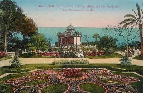 France Alpes maritimes Menton jardins publics kiosque de la musique
