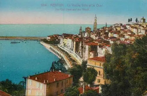 France Alpes maritimes Menton old town and wharf