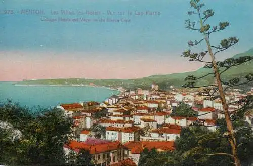 France Alpes maritimes Menton view from Cap martin