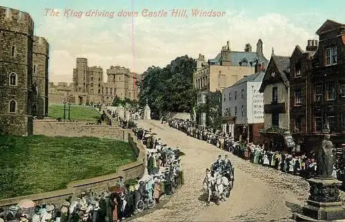 United Kingdom England Windsor Castle king driving down Castle hill