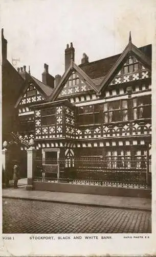 United Kingdom England Stockport black and white bank