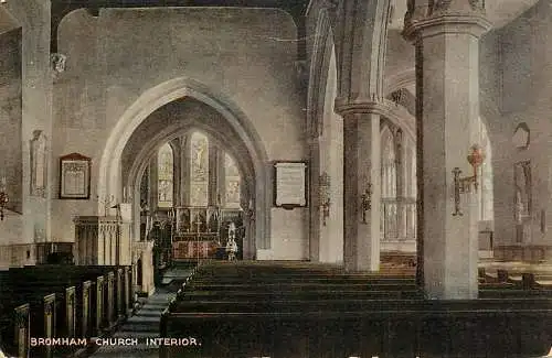 United Kingdom England Bromham church interior