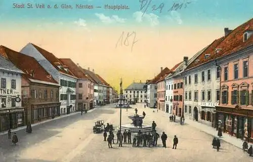 Austria Stadt St. Veit a. d. Glan Hauptplatz 1915