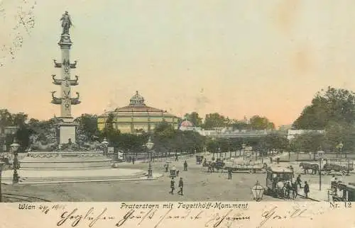 Austria Vienna Wien 1905 Praterstern mit Tegetthoff