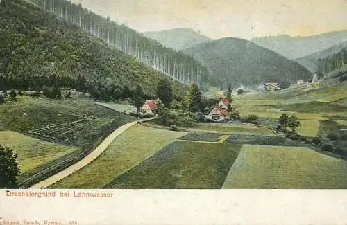 Drechslergrund Lehmwasser b. Bad Charlottenbrunn Waldenburg Glinica 1900s