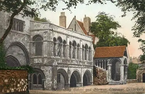 United Kingdom England Canterbury king school and Norman staircase