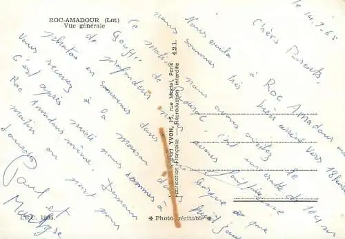 France Rocamadour (Lot) vue generale