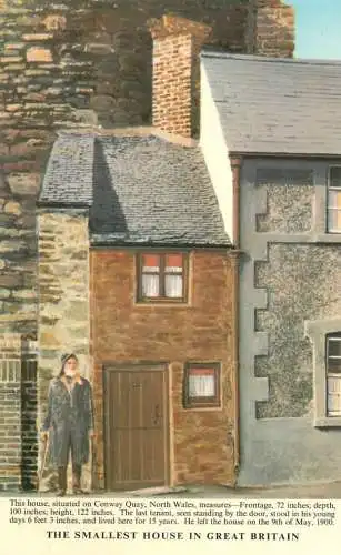 United Kingdom Wales Conway Quay smallest house in UK