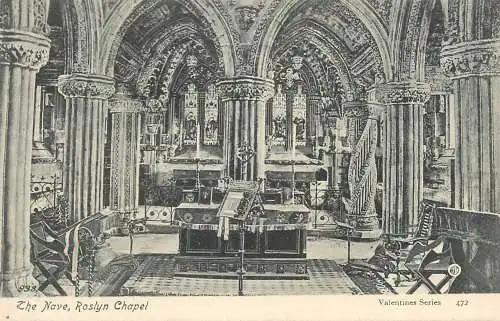 United Kingdom Scotland Rosslyn Chapel the nave
