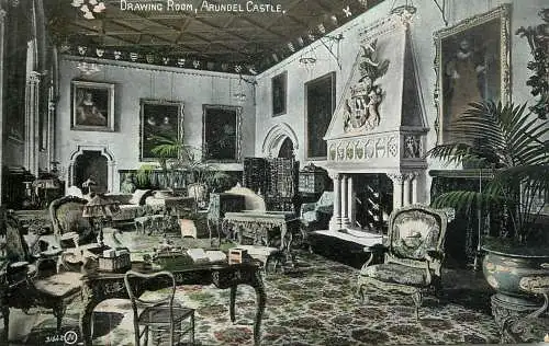 United Kingdom England Arundel castle drawing room