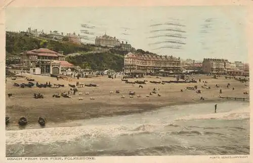 United Kingdom England Folkestone beach from the pier