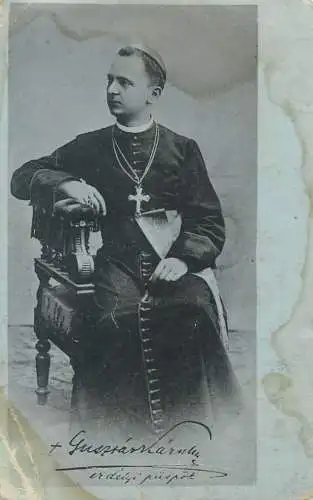 Religious figure 1900s photo postcard Hungary
