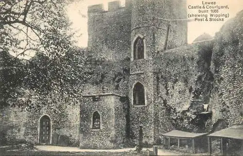United Kingdom England Lewes castle and courtyard
