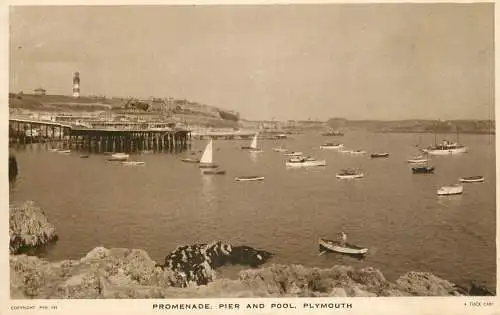 United Kingdom England promenade pier and pool Plymouth