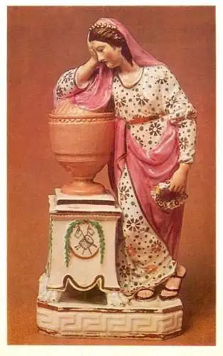 Fine arts postcard Russia Leningrad Hermitage Andromache weeping over ashes of Hector