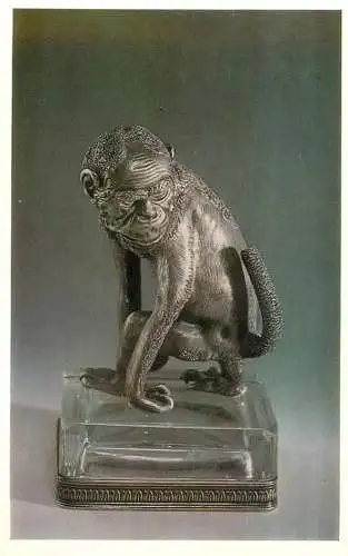Fine arts postcard Russia Moscow Kremlin museum Monkey by Carl Faberge