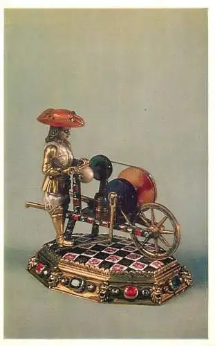 Fine arts postcard Leningrad Russia Hermitage silver gilt knife grinder