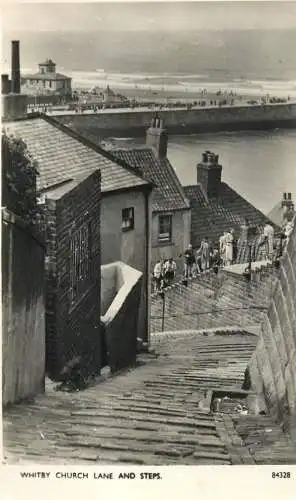 United Kingdom England Whitby church lane and steps