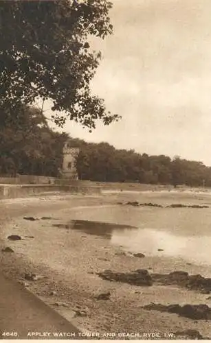 United Kingdom England Ryde Appley watch tower and beach