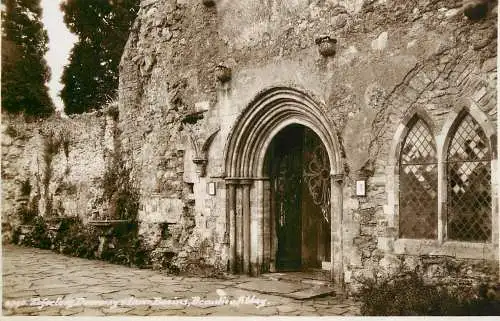 United Kingdom England  Beaulieu Abbey Church reflectory doorway